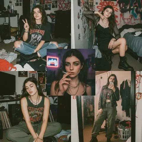 Bedroom Selfies Grungy Outfits