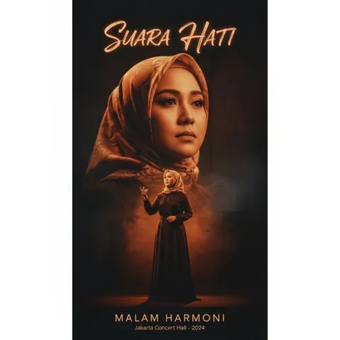 Hijab Woman Concert Poster Cinematic