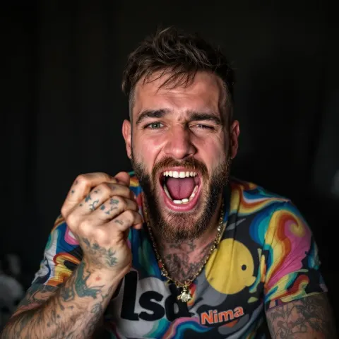 Man Pill Mouth LSD Shirt
