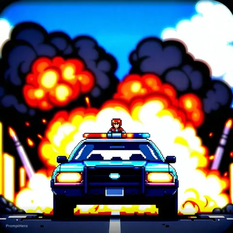 Jinx Police Car Explosions Fire