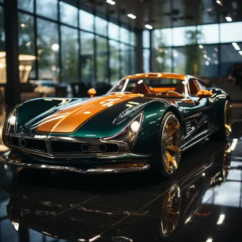 Retrofuturistic Sports Car