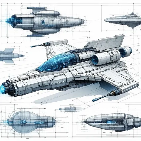 Futuristic Spacecraft Lego Blocks