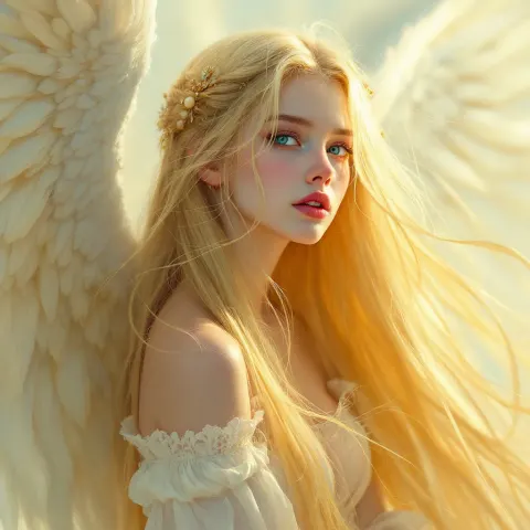 Angelic Girl Golden Hair Arcane