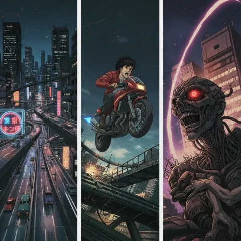 Cyberpunk Anime Cityscapes