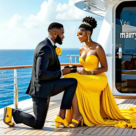 Yacht Proposal Celebration Scene