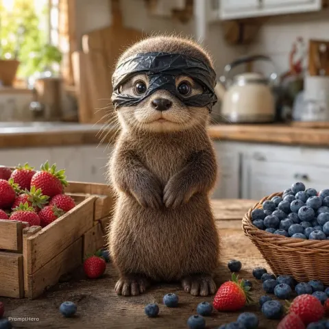 Baby Otter Burglar Mask