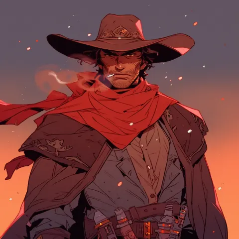 Anime Space Cowboy Portrait