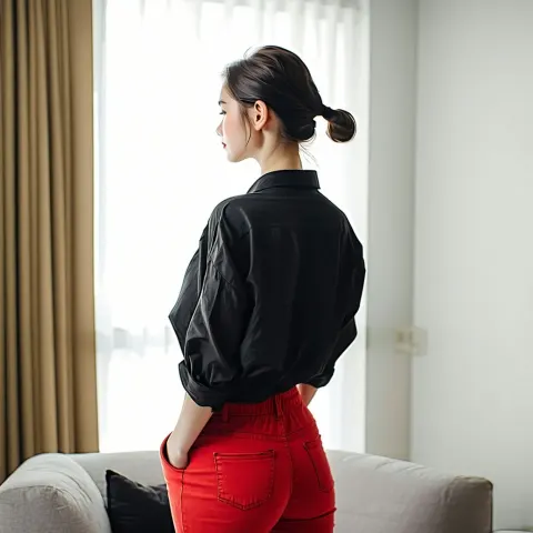 Confident Woman Fashion Back