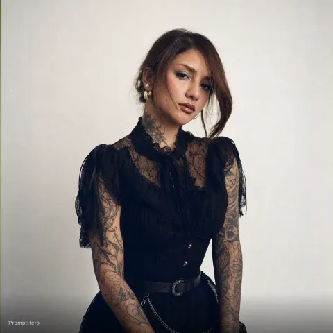 Gothic Asian Woman Portrait