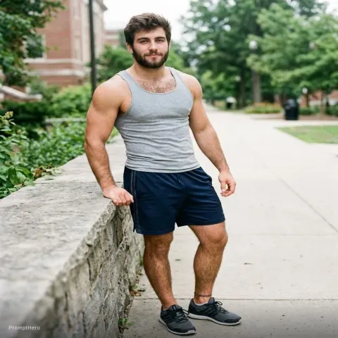 Athletic Male Portrait Studio