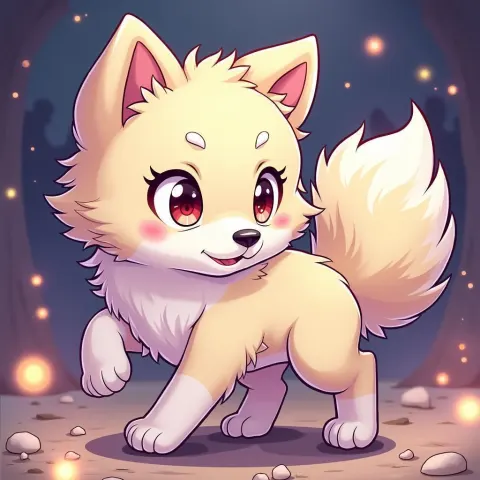 Fluffy Samoyed Stars in Anime Comic Cover