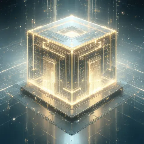 Solid Cube of Light in Stop Motion
