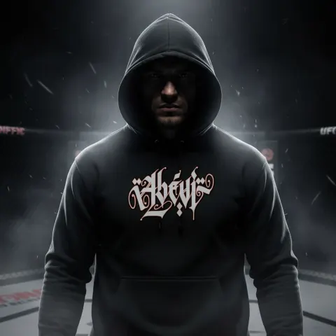 Black Hoody Fighter Design