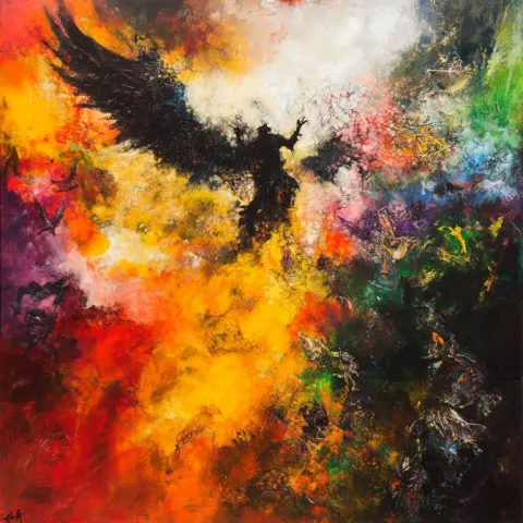 Angels and Demons Create Colorful Universe
