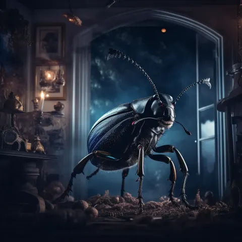 Giant Beetle Retro Dark Room