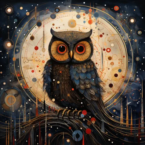 Fantasy Owl Magical Landscape