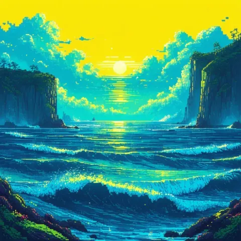 Pacific Ocean Turned Yellow in Pixels