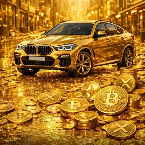 Gold BMW Cryptocurrency Coins