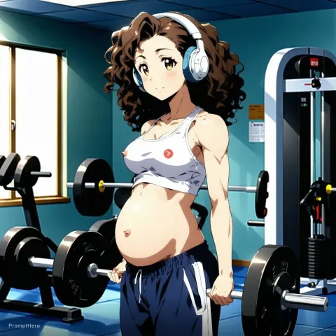 Anime Girl Gym Workout