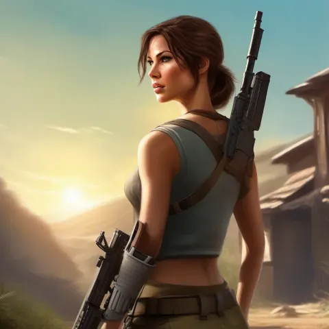 Lara Croft Art Imagination
