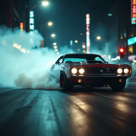 Muscle Car Burnout Night