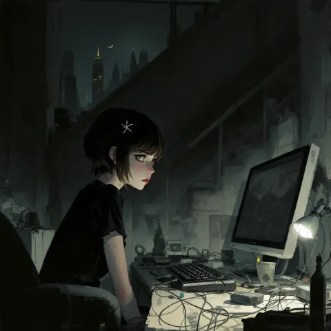 Girl Messy Cyber Room