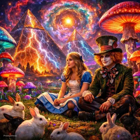 Psychedelic Alice Rabbit Hole