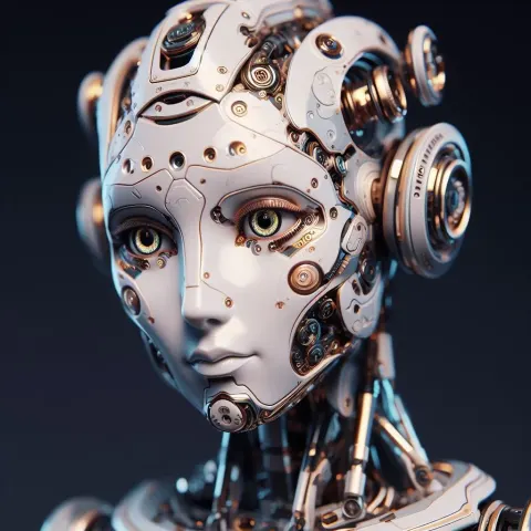 Humanoid Robot Porcelain Matte