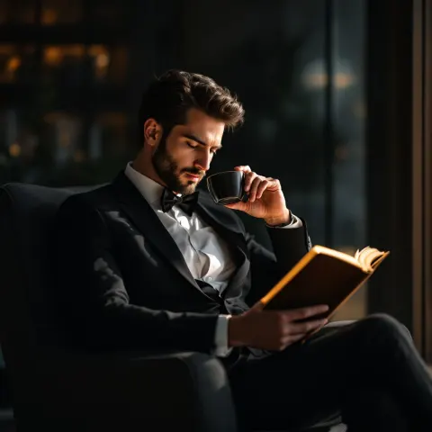 Businessman Reading Portrait