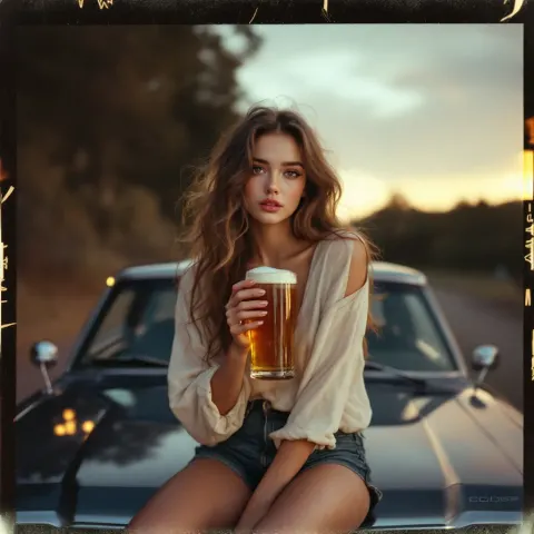 Vintage Polaroid Bohemian Road