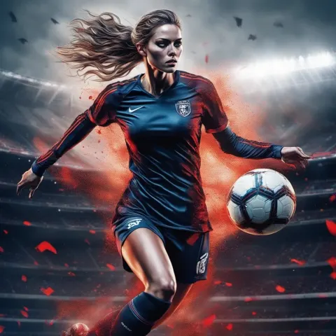 Female Soccer Player Stadium Volumetric