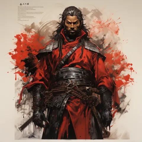 Samurai Portrait Takeshi Murata Style