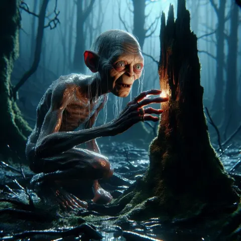 Gollum Forest Nightmare Photorealistic