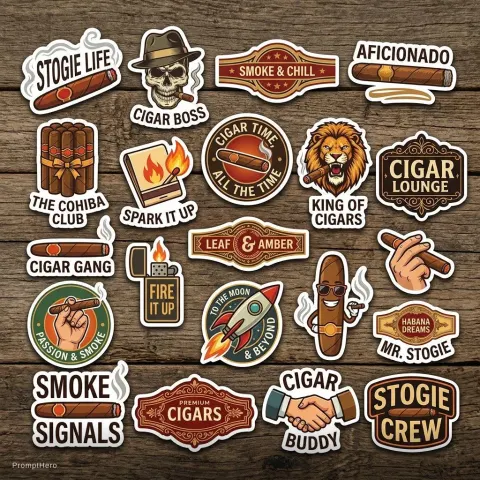 Cigar Related Stickers Collection