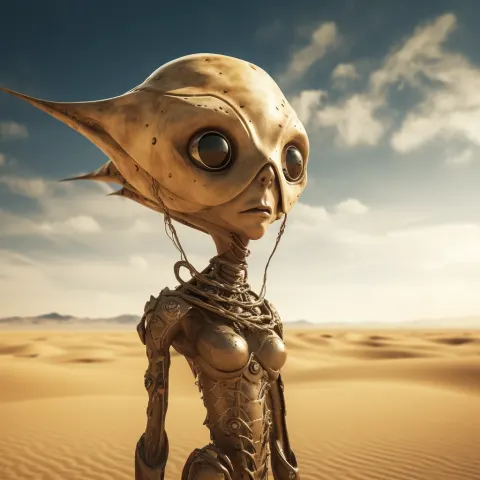 Alien Creature Desert Futuristic