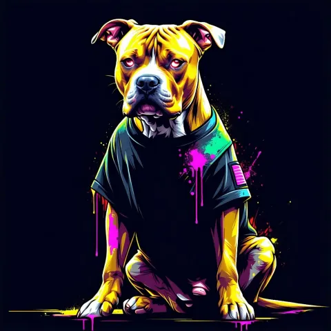 Cyberpunk Pitbull Street Art