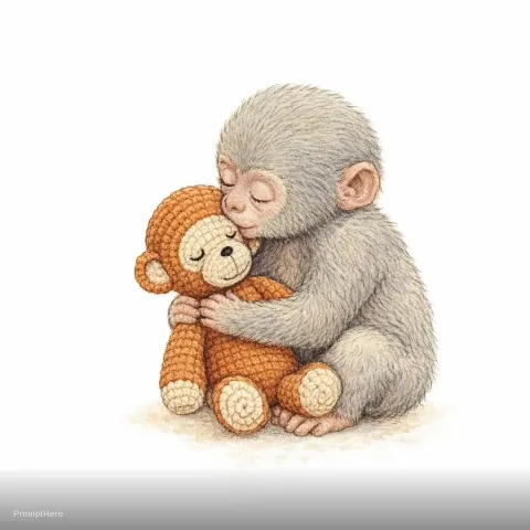Baby Monkey Stuffed Toy