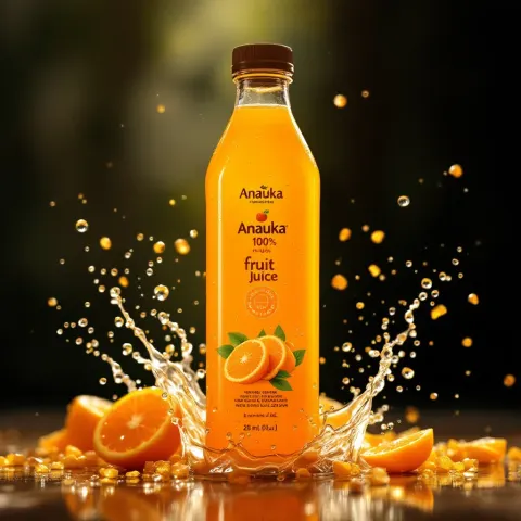 Fruit Juice Bottle Advertisement