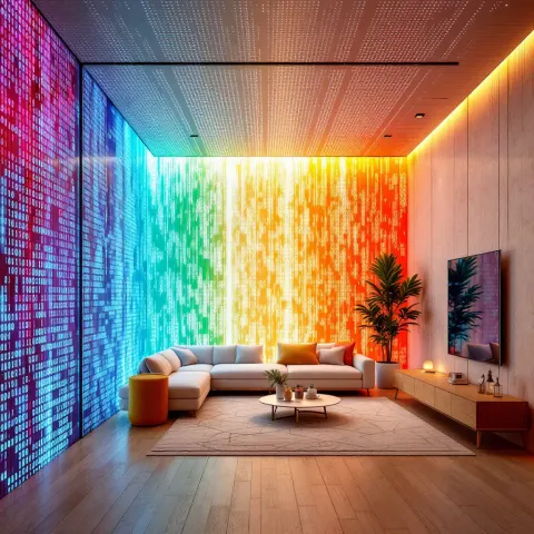 Binary Code Interior Living Room