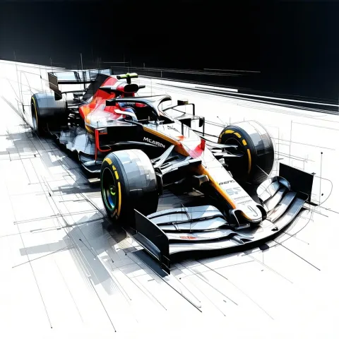McLaren F1 Car Lineart