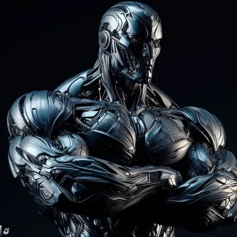 Humanoid Robot Villain 3D