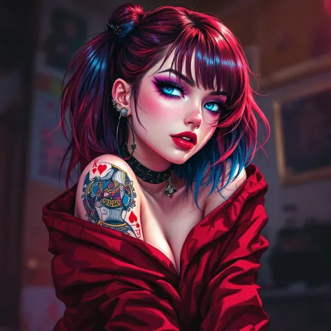 Miko Glitch Arcade Cyberpunk