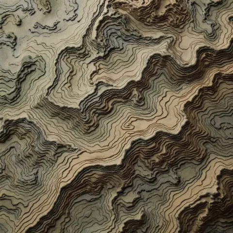 Topographic Map Canterbury Cloth