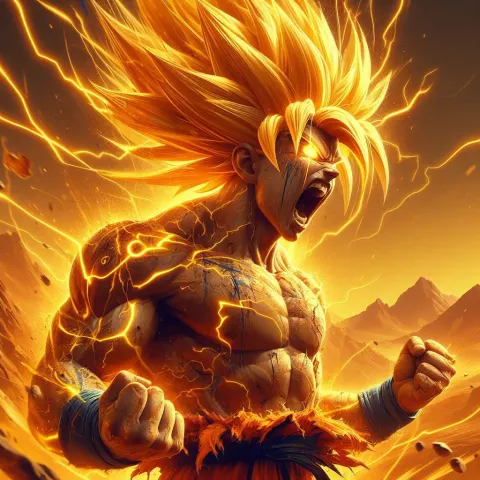 Goku Character Yellow Hair