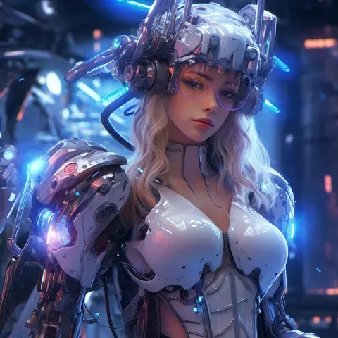 Female Robot Mecha Crystal Nightdress