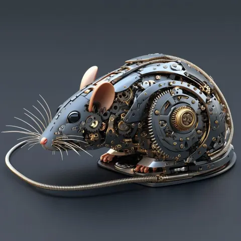 Mechanical Mouse With Intricate Reaching Gears
