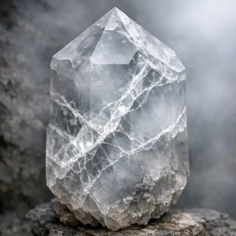 Foggy Crystal Quartz Veins