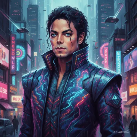 Michael Jackson Futuristic Cyberpunk Fashion