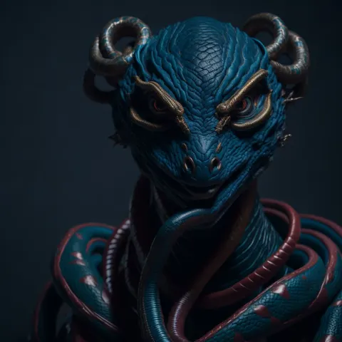 Anthropomorphic Snake Makeup Aurorapunk