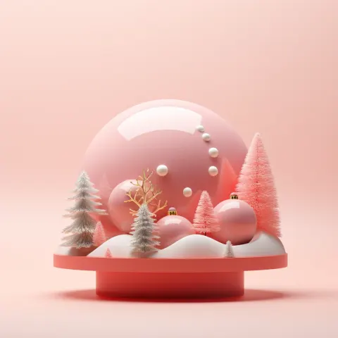 Christmas Decor Peach Fuzz Background